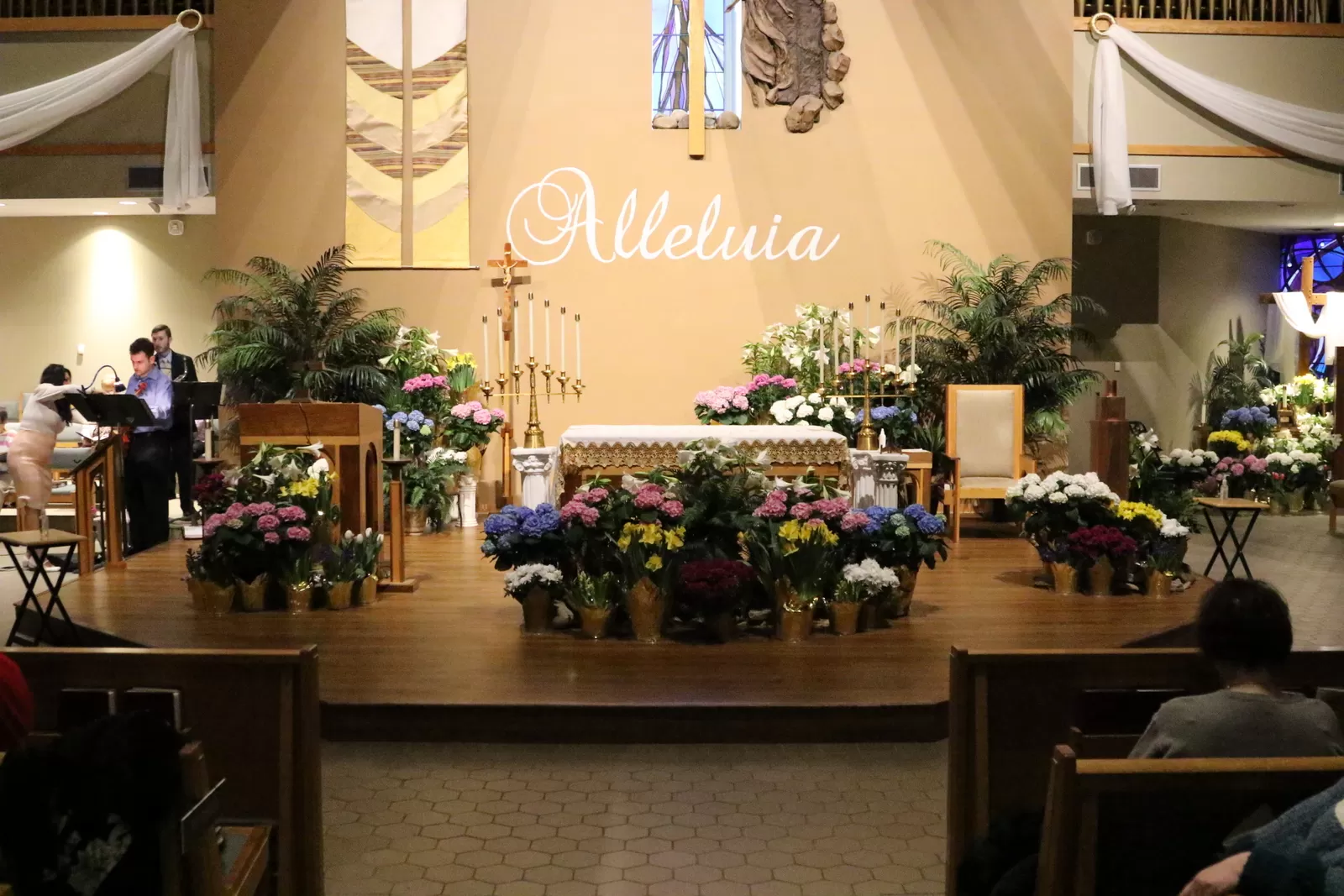 St. Edith Church decorated for Easter